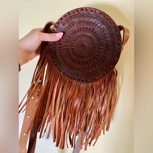 Beautiful Genuine Leather Fringe Bag